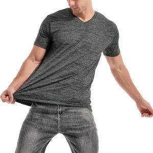 Camiseta de Moda con Cuello en V, 100% Algodón, Camiseta de Manga Corta para Hombre, Camiseta Clásica Personalizada para Hombre - Product Image 3