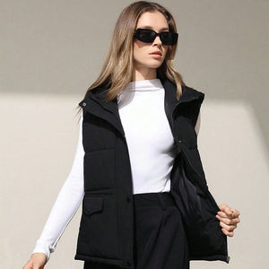 New <b>Hooded</b> Puffer Vests Latest Customizable Design <b>Women's</b> Winter Vest Warm Puffer Vest Outerwear Quilted Padded Puffer <b>Gilets</b> - Product Image 2