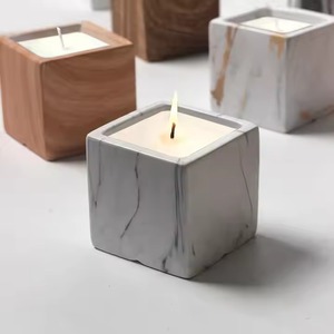 Pot à bougie en marbre H.M.A Handicrafts - Design écologique rechargeable pour des maisons chaleureuses pour la Saint-Valentin et les anniversaires, cire à combustion propre - Product Image 4