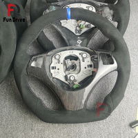 Volant personnalisé en cuir et simili daim avec palettes de commande pour BMW E81 E87 E82 E88 E21 E30 E36 E46 E90 E91 E92 E93 E28 E34 E39 E60