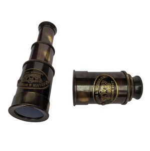 Vintage Collapsible <b>Brass</b> <b>Telescope</b> 4 inch (10.16 cm) Extended Length 2.5 inch (6.35 cm) Collapsed Length 5X Magnification - Product Image 1