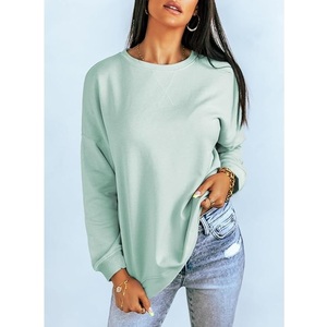 Venta al por mayor de las mujeres sudadera de algodón de manga larga cuello nuevo diseño de lujo de hilo teñido cómodo para la temporada de invierno hecho Bangladesh - Product Image 5