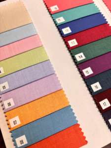 เสื้อเชิ้ตผ้าฝ้ายผสม100% 58ความกว้างสีทึบย้อมสีล้วนในช่วงราคาไม่แพง - Product Image 5