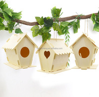 EN STOCK Kit de maisons d'oiseaux en bois pour enfants avec bandes de peinture, kit de bricolage pour construire et peindre des nichoirs, ensemble de jouets à dessiner