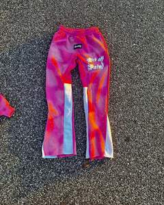 ชุดวอร์มกางเกงมีฮู้ดของผู้ชายชุดวอร์มพิมพ์ลายวินเทจแบบกำหนดเอง100% - Product Image 4