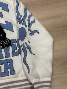 Chaqueta Bomber Universitaria de Cuero Genuino de Invierno Personalizada con MOQ Bajo para Hombre, Estilo Universitario, Vintage, Bordada, Abrigo de Lana Sólido - Product Image 4