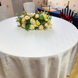 Wholesale Modern Round Woven Polyester Oilproof Customizable Luxury High Jacquard Elegant Tablecloth For Wedding Banquet - Product Image 2