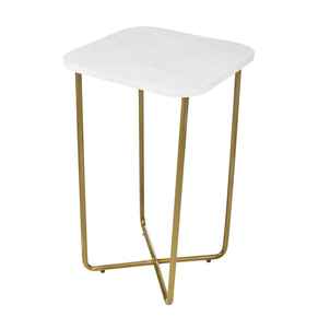 Juego moderno de mesa auxiliar con marco de hierro acabado en oro con tapa de mármol Fabricante al por mayor para uso en sofá cama de sala de estar - Product Image 6