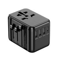 Adaptor Konverter Colokan Universal AC Tipe-C Port DC PD 3 Port USB 100W 5V 2A Output Proteksi Keamanan & Proteksi Pengisian Berlebih