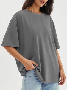 Premium 300GSM coton T-Shirt surdimensionné lourd goutte épaule Streetwear Logo personnalisé solide tricoté blanc T-Shirt en vrac en gros - Product Image 2