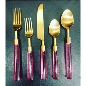 Meilleur Prix Nouveau Style Vente à Chaud Ustensiles de Cuisine de Style Luxe Mariage Ensemble de Couverts en Acier Inoxydable Poignée Torsadée Ensemble de Couverts Cuillère - Product Image 5