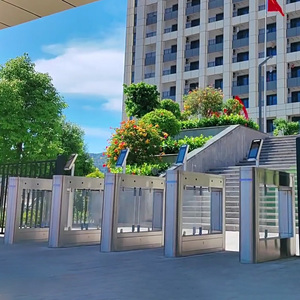 Nhà Sản Xuất Cung Cấp Trực Tiếp Kiểm Soát Truy Cập Kênh Rào cản Phanh 304 Thép Không Gỉ Duy Nhất Động Cơ Đôi Đu Cửa Quay - Product Image 5