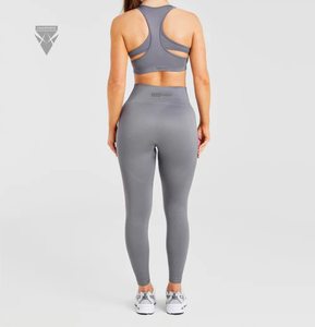 Pantalon de sport pour femme à taille mi-haute, à carreaux, longueur totale, respirant, écologique, séchage rapide, taille élastique, yoga - Product Image 4
