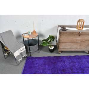 Tapis Turc Vintage Moderne 3.4 X 7.2ft Violet Classique Grande Surface Rectangle Couloir Motif Laine Seagrass Matériel Latex Tapis de Chambre - Product Image 3