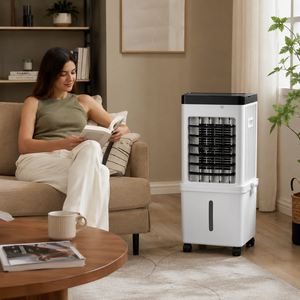 Portable Electric AC/Dc Air Conditioner with 12-Hour <b>Timer</b> Energy Saving Humidifier Made of Plastic - Product Image 1