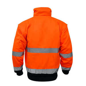 Chaqueta de Invierno de Seguridad Reflectante de Alta Visibilidad, de Poliéster de Primera Calidad, con Capucha Oculta, Acolchada e Impermeable - Product Image 2