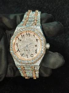 Buss Down Moissanite Watch Supplier Stainless Steel Mechanical Watches for Men Luxury Iced Out Vvs With <b>Box</b> - Product Image 2