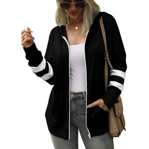 เสื้อฮู้ดผ้าขนแกะกันลื่นสำหรับผู้หญิงแฟชั่นลำลองทุกฤดูมีซิปมีฮู้ดพิมพ์ลายดีไซน์ฤดูหนาว - Product Image 2