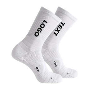 Chaussettes de sport personnalisées, chaussettes de course à pied et de basketball personnalisées, chaussettes de sport respirantes avec fond en tissu éponge, logo personnalisé - Product Image 4