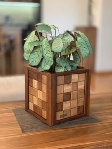 Nuevo Florero de Madera de Pino Moderno TQC, Decoración Interior para Sala de Estar, Hecho a Mano, Ecológico, Decoración Navideña para Mesa, Estilo Zen Informal - Product Image 3