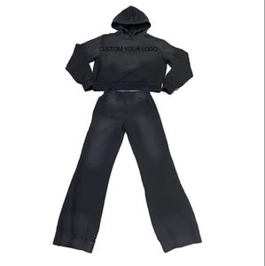 Sweat à capuche zippé délavé à l'acide avec logo personnalisé pour hommes 100% coton éponge française lavage Vintage DTG impression techniques de strass hiver - Product Image 1