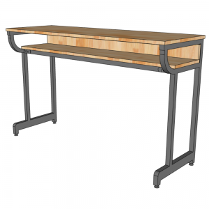 Bureau d'étudiant moderne de 1,2 m TK217 avec structure en acier métallique, mobilier scolaire, assemblage requis pour une utilisation en atelier ou en classe - Product Image 1