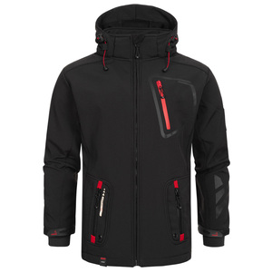 Veste surdimensionnée Softshell à fermeture éclair en polyester de style urbain pour hommes Veste respirante d'extérieur et de travail de qualité supérieure avec logo personnalisé - Product Image 6