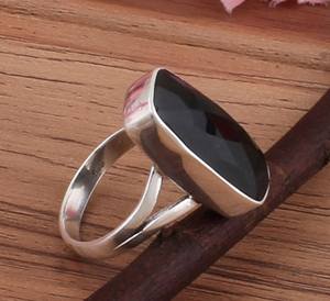 Bague en argent sterling 925 avec bague en pierres précieuses en onyx noir naturel faite à la main Vintage Boho bijoux pour femmes idée cadeau - Product Image 3