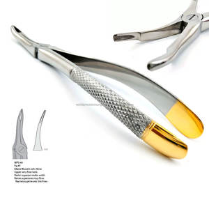 Pinzas ergonómicas manuales para extracción dental Fig. 49, para raíces superiores muy finas, de acero inoxidable quirúrgico, World Precision Surgical - Product Image 1