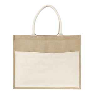 Sac fourre-tout écologique en jute pour femmes avec impression personnalisée stratification intérieure personnalisation OEM - Product Image 1