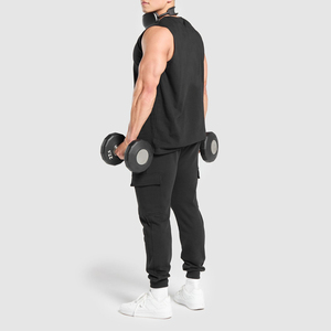 Solid Color Wholesale Sleeveless Tops Workout Fitness Vest <b>Men</b> New Fashion Tank Tops Oversize Casual <b>Singlets</b> - Product Image 5