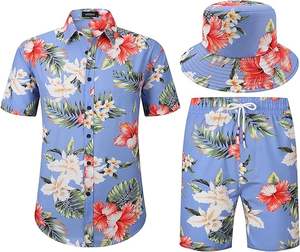 Mens Tracksuits Sets <b>Shorts</b> Casual Button Down Shirts Bottom <b>Shorts</b> Outfits Sport Suits <b>Hawaiian</b> Casual Summer <b>Short</b> Sets Comfy - Product Image 1