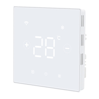 Termostato para Ventilador de Bobina Smallart SM-922-FDM-WIFI, Ventilador de 3 Velocidades, Control Táctil, Válvula WiFi, 220V AC, Modbus, 5-35C, Montaje Empotrado