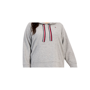 Abito con cappuccio Tommy Hilfiger da donna, taglie forti, grigio, silhouette ampia, vita naturale, colore a contrasto, taglia 3X - Product Image 2