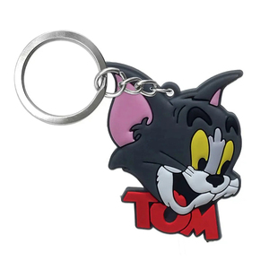 Vente en gros PVC personnalisé promotionnel 2D caoutchouc souple porte-clés découpé porte-clés logo personnalisé pour les cadeaux faisant la machine - Product Image 5