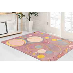 Hilma af Klint Printed <b>Rug</b>: <b>Boho</b> Chic Salon Hallway Decor,Nonwoven Thin <b>Rug</b> - Product Image 2