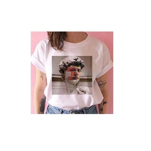 Ummer-Camiseta de manga corta de alta calidad para mujer, camisa 2023 personalizada de algodón con estampado de dibujos animados, talla grande, 100% - Product Image 2