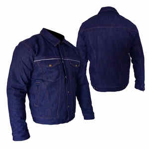 Veste en jean à boutons sur le devant, style décontracté uni, fabrication professionnelle en usine, design personnalisé, vestes en jean pour hommes - Product Image 3