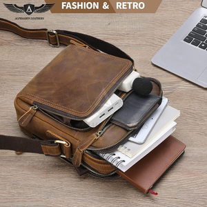 <b>Men</b> Genuine Leather <b>Handbag</b>, Premium Vintage Shoulder Bag Best Product OEM/ODM Available Crossbody Bags - Product Image 6