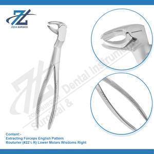 Forceps d'extraction Routurier #22 1/2 R Molaires inférieures Sagesses Droite Ensemble dentaire Premium Fabricant d'instruments chirurgicaux Pakistan - Product Image 3