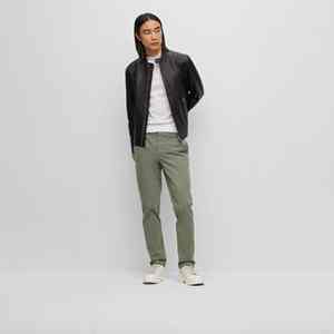 แจ็กเก็ตหนังแท้ของผู้ชายทรงสลิมฟิตเข้ารูปเข้ารูปพอดีกับคอตั้งแฟชั่นใหม่2025 - Product Image 5