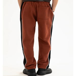 Conjunto de ropa deportiva personalizada de dos piezas para hombre, Sudadera con capucha gris y pantalones de chándal rectos de pierna ancha para uso en el gimnasio, traje de jogging estampado - Product Image 6