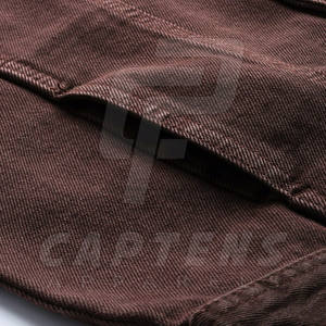 Meilleur prix Hommes Veste en jean Couleur unie Veste en jean confortable Veste d'hiver en jean à vendre - Product Image 5