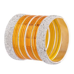Indian Bridal Bangle Traditional Glossy Metal Bangle Indian Manufacturer Jewelry Wholesale CZ Crystal Wedding Bangle Bracelets - Product Image 5