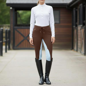 Pantalones de Montar a Caballo de Alta Calidad, Nuevo Estilo, Más Vendidos, Cintura Alta, Asiento Completo con Agarre, Pantalones de Montar para Mujer, Mallas con Botones - Product Image 2