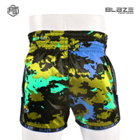 Shorts de boxe Muay Thai en satin 100% polyester, poids lourd, ceinture entièrement élastiquée, entraînement de kickboxing, adultes, MMA, OEM