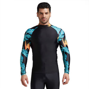 Vente en gros Chemises de compression personnalisées à manches longues pour hommes Protection solaire MMA Spandex/Polyester - Product Image 1