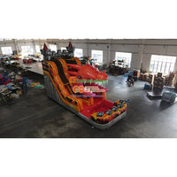 2025 vente chaude gonflable Dragon rouge château commercial maison de rebond en gros pulls gonflables toboggan aquatique