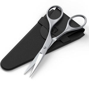 Wholesale Razor Edge <b>Beard</b> and Moustache <b>Scissors</b> 5" Salon <b>Scissors</b> German Stainless Steel With Pu Leather Pouch - Product Image 4
