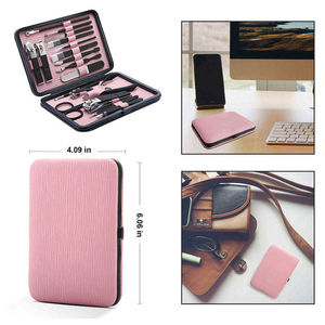 Premium <b>Professional</b> Elegant Manicure <b>Kit</b> with 4 1 <b>Nail</b> Clipper Single Spring Stainless Steel Lightweight Bag Reasonable Price - Product Image 4